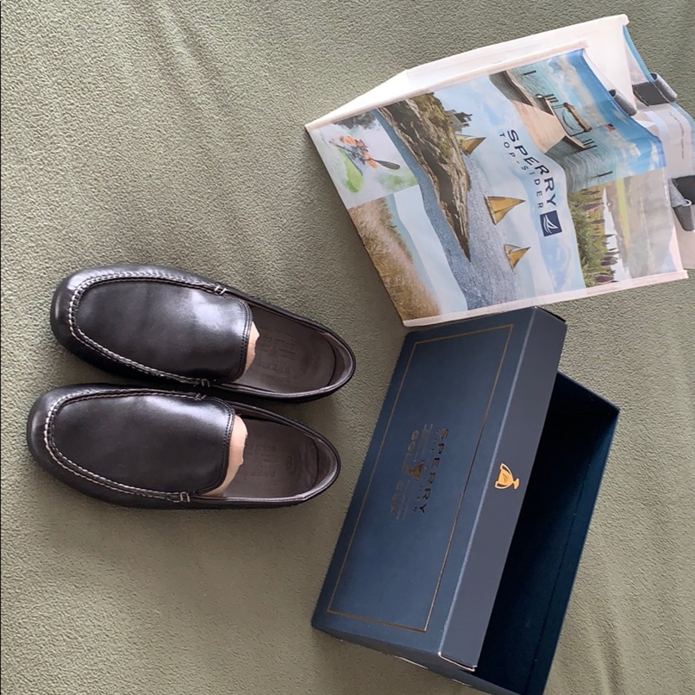 Men’s Sperry Gold Kennebunk Black Driving Shoes
